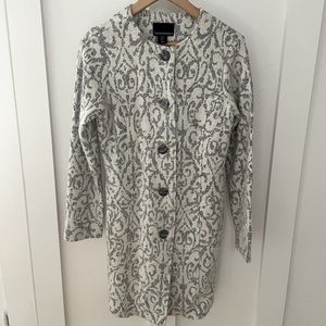 Women’s Cynthia Rowley size S jacket in off white and gray